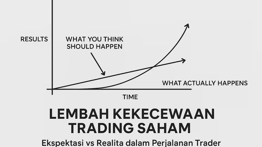 Kenapa hasil trading sering terasa lambat padahal sudah belajar banyak? Artikel ini membahas "Lembah Kekecewaan" dalam perjalanan trader saham.
